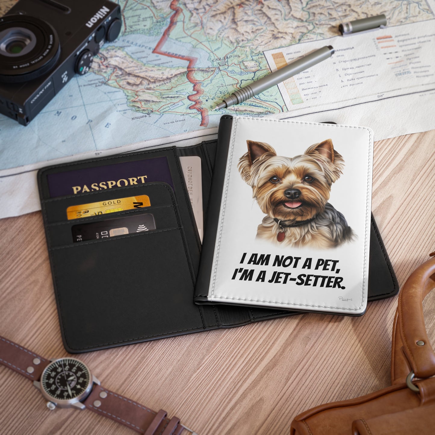 Yorkshire Terrier RFID Blocking Passport Cover