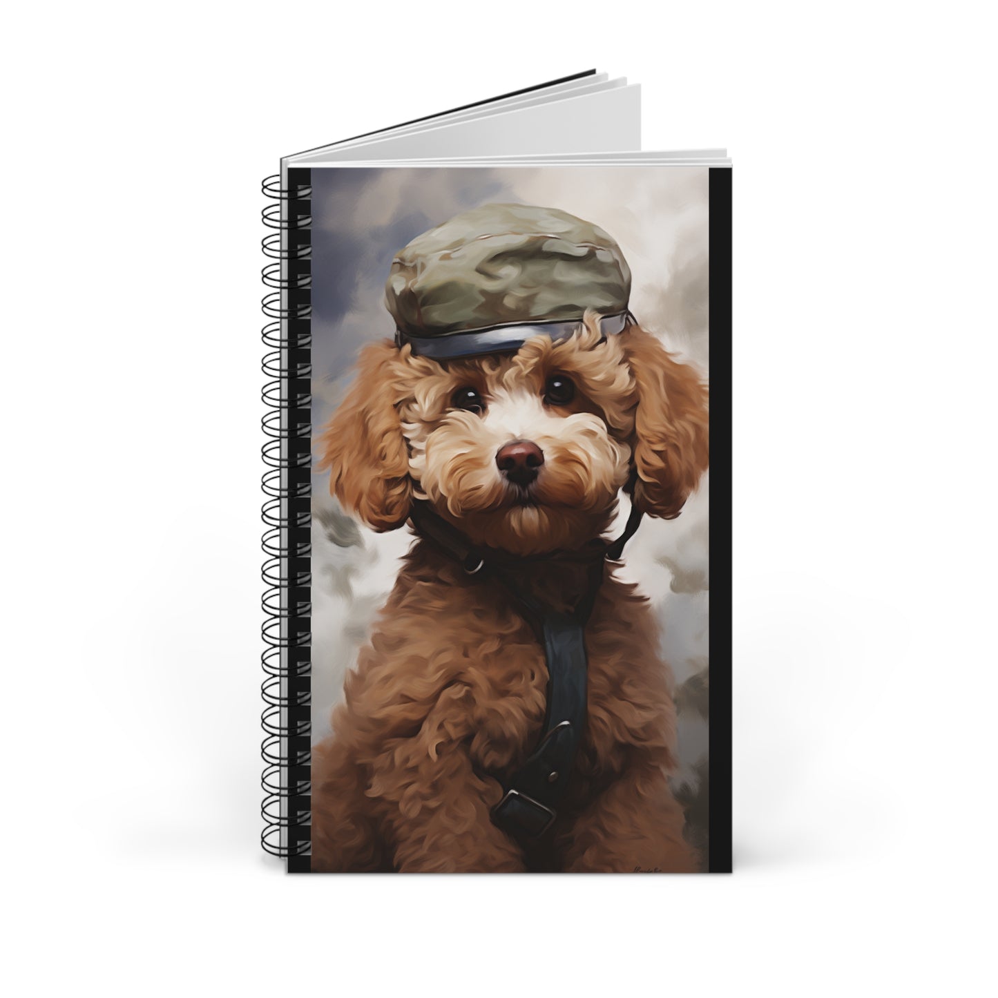 Army Dog Spiral Journal - Cute Poodle Design Notebook for Pet Lovers