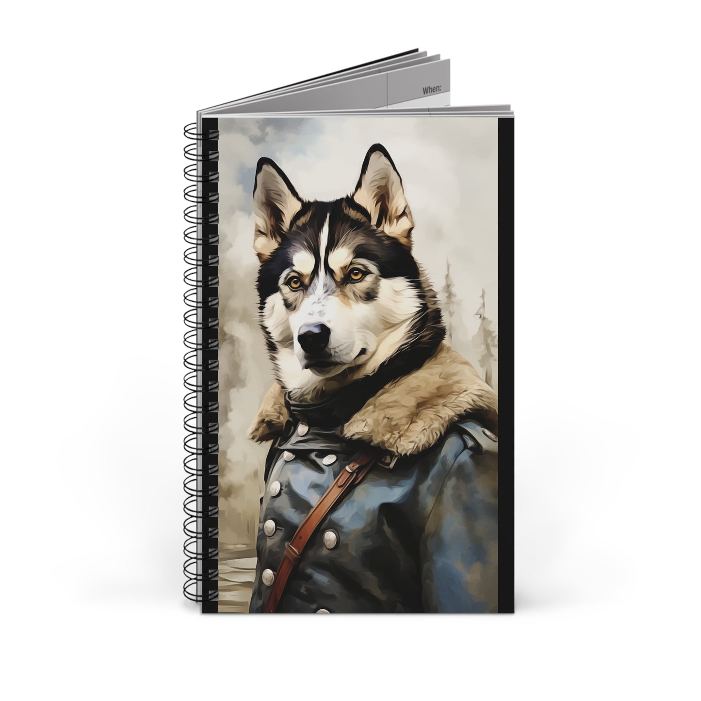 Army Dog Spiral Journal - Cute Husky Design Notebook for Pet Lovers