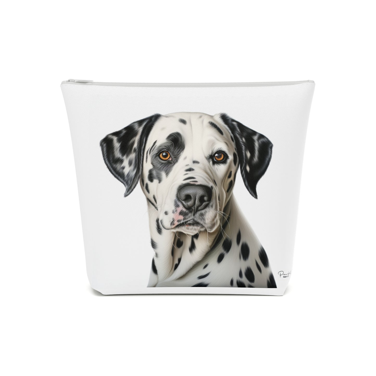 Trousse à Maquillage en Coton (Gris) - Bouledogue Français