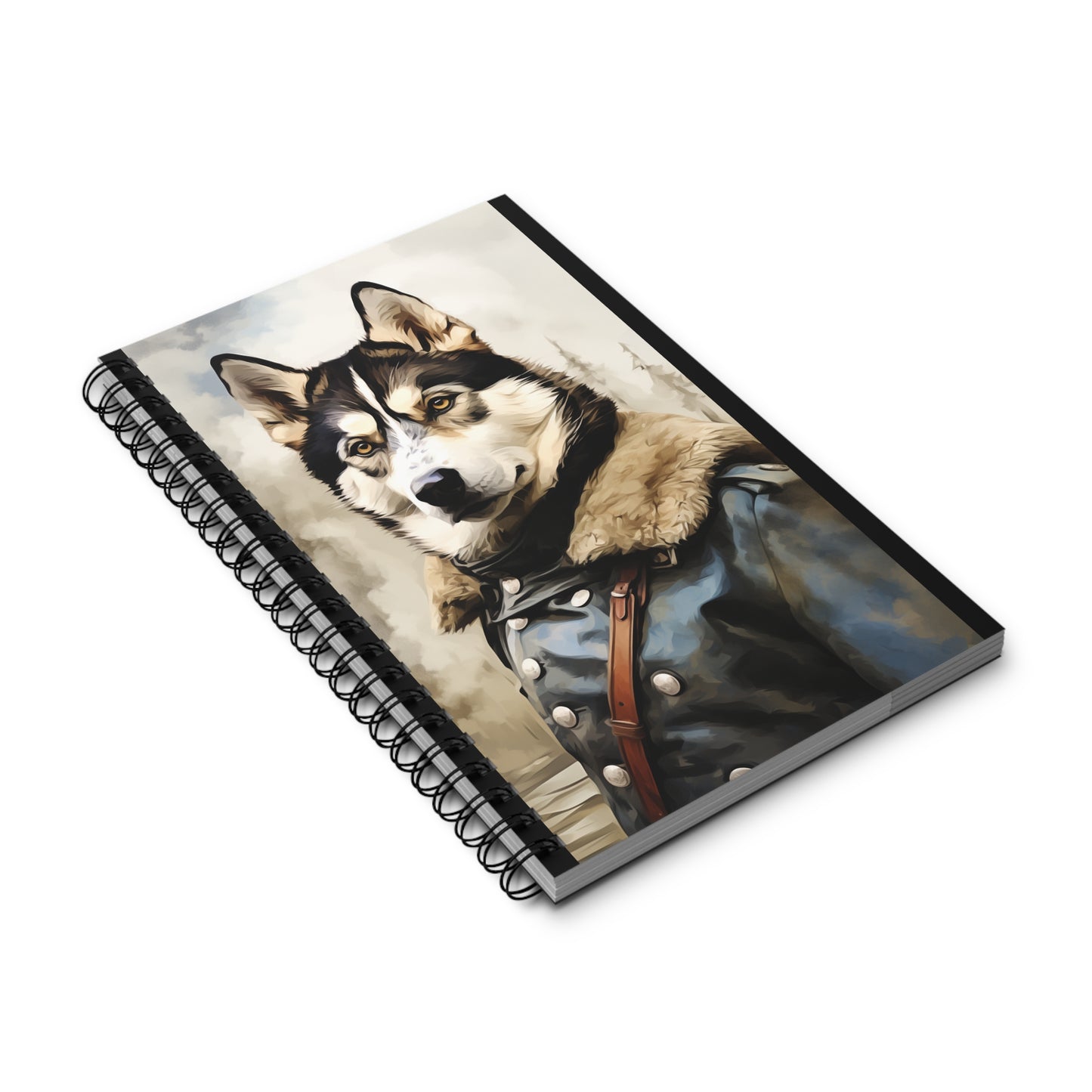 Army Dog Spiral Journal - Cute Husky Design Notebook for Pet Lovers