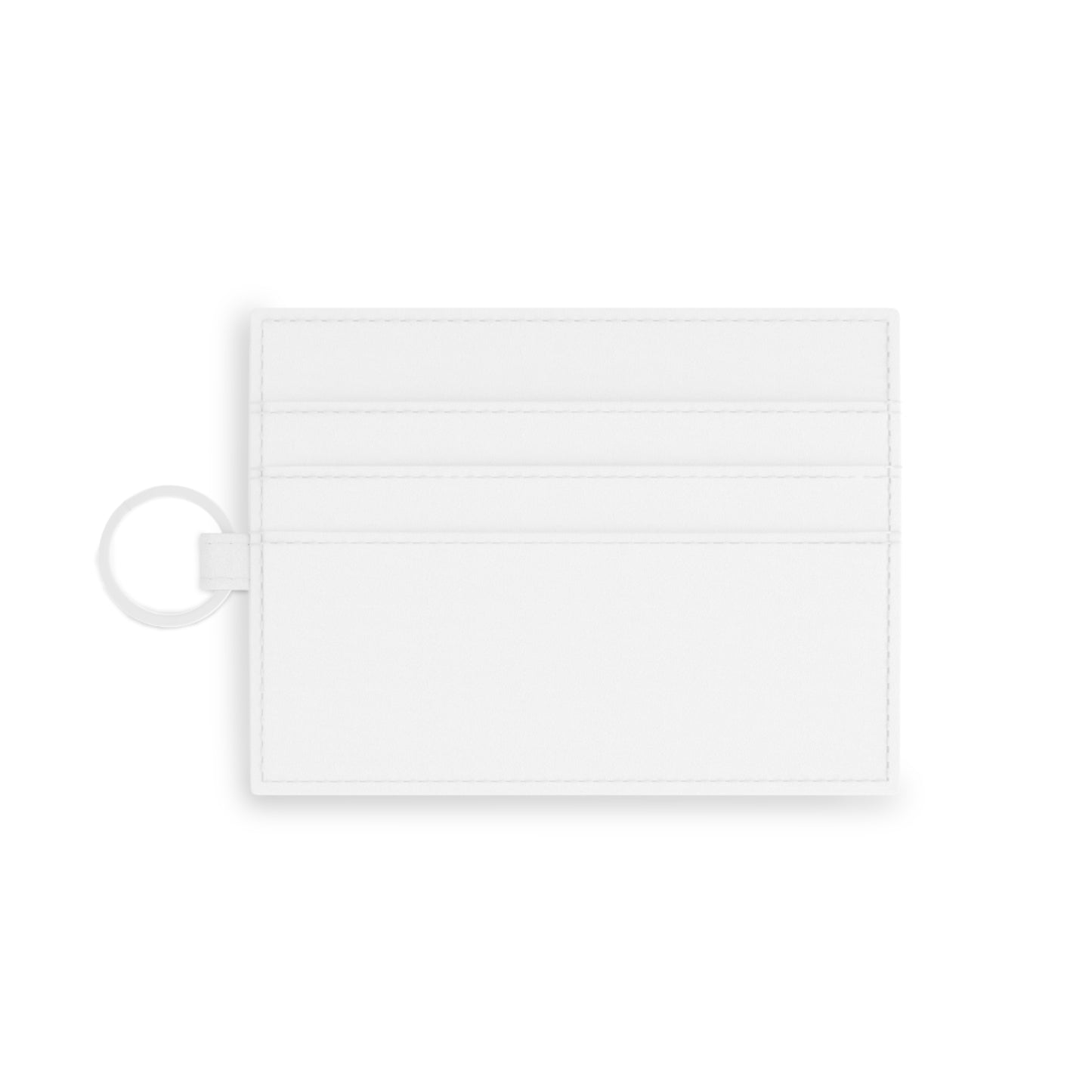 Poodle Saffiano Leather Card Holder with Keyring (scratch-and water-resistant)