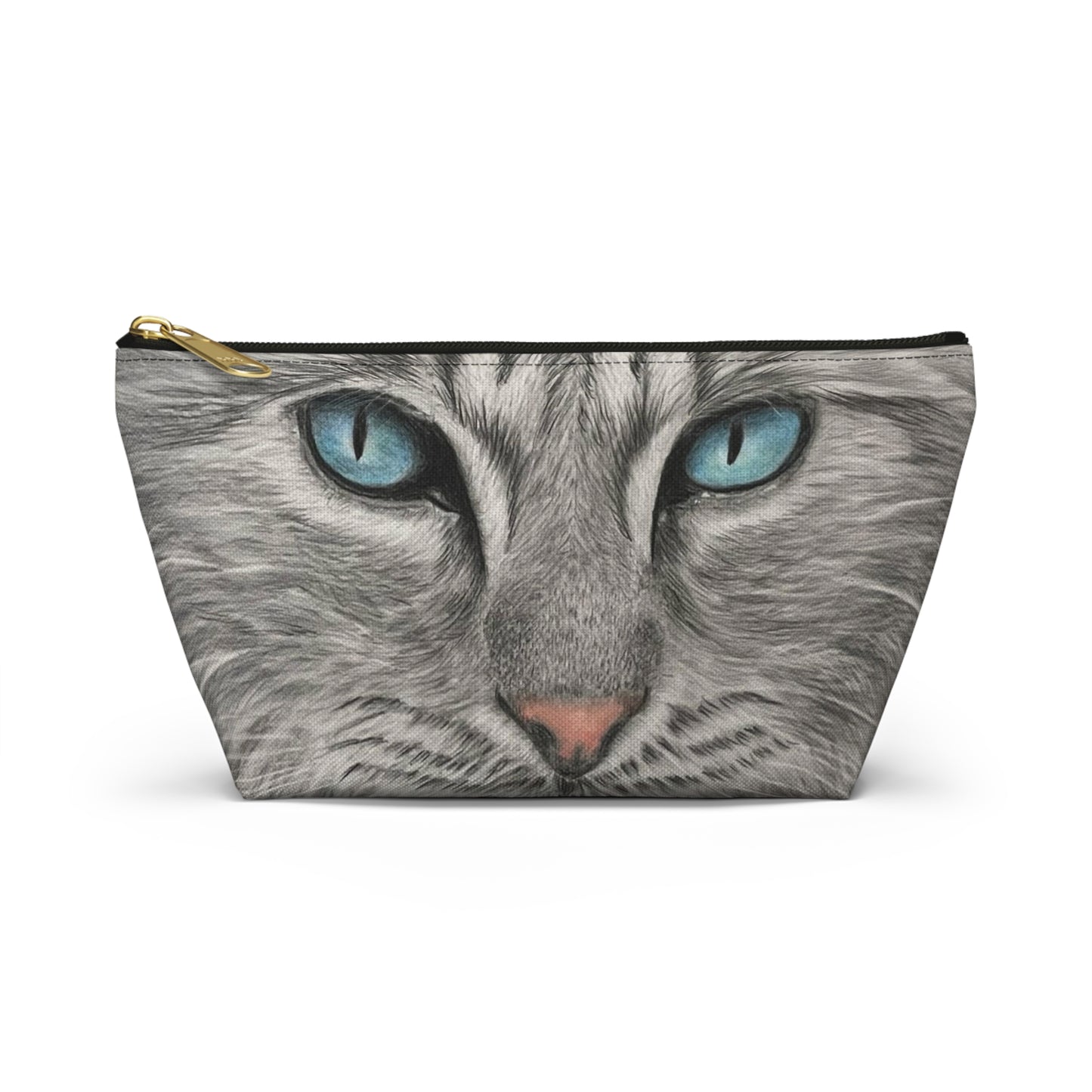 Grey Tabby Accessory Pouch with T-bottom