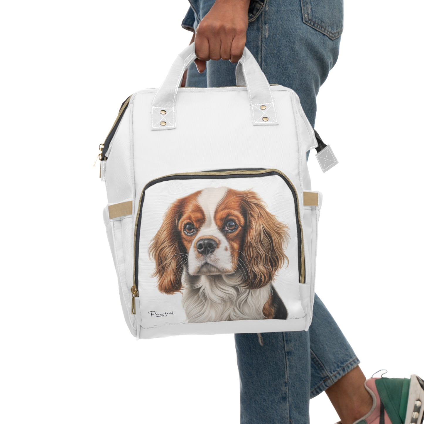 Cavalier King Charles Spaniel Multifunctional Backpack/Diaper Backpack