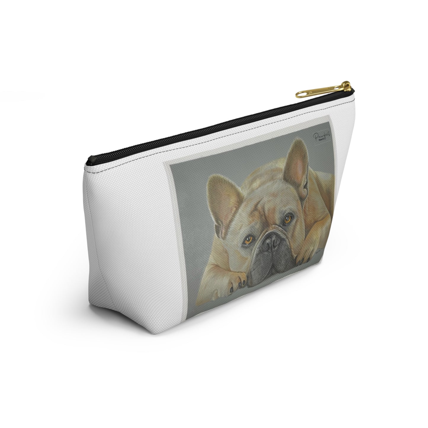 Pochette d'accessoires avec fond en T (Gris) - Bouledogue français