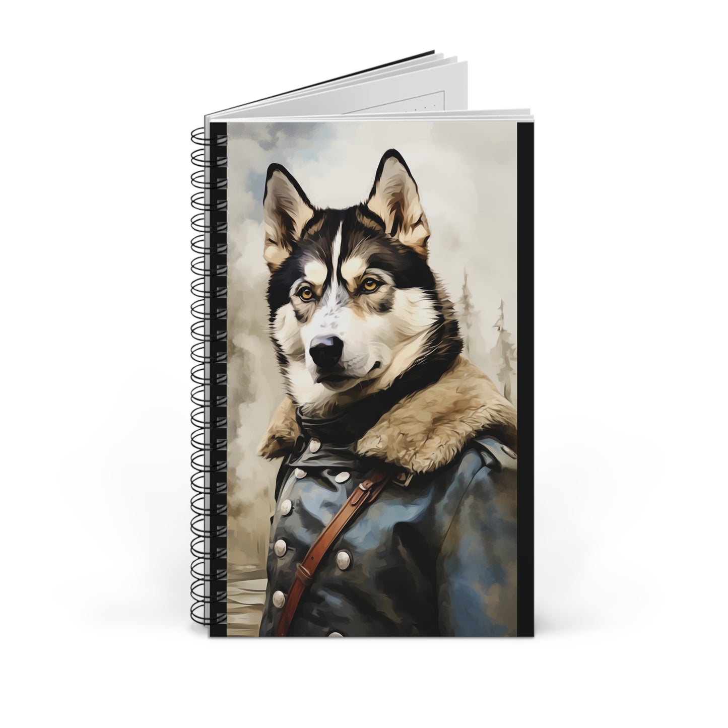 Army Dog Spiral Journal - Cute Husky Design Notebook for Pet Lovers
