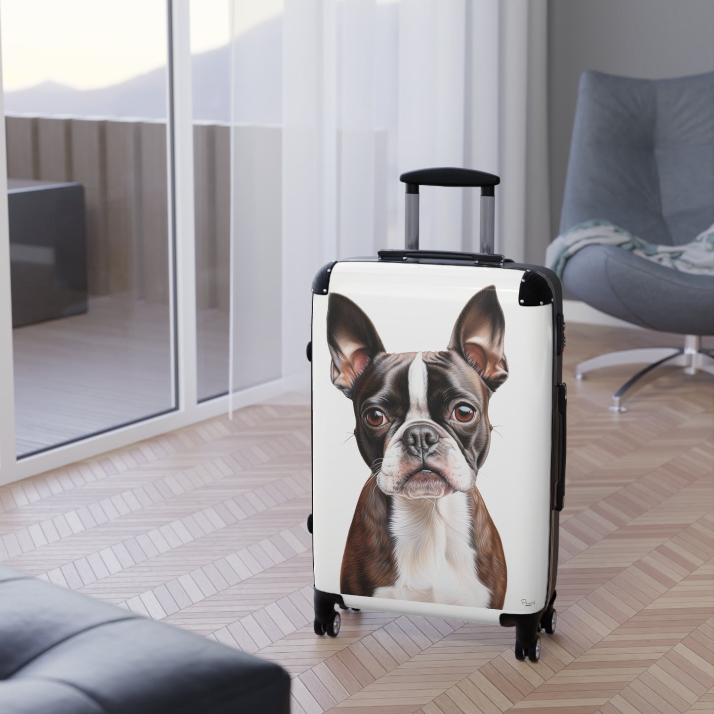 Boxer Terrier Suitcase