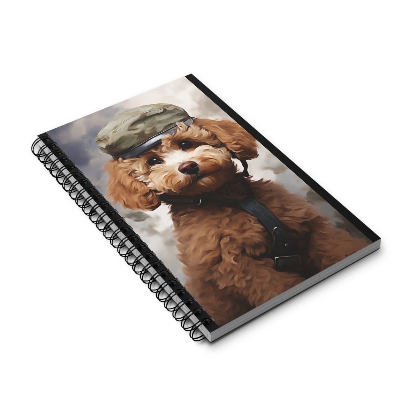Army Dog Spiral Journal - Cute Poodle Design Notebook for Pet Lovers