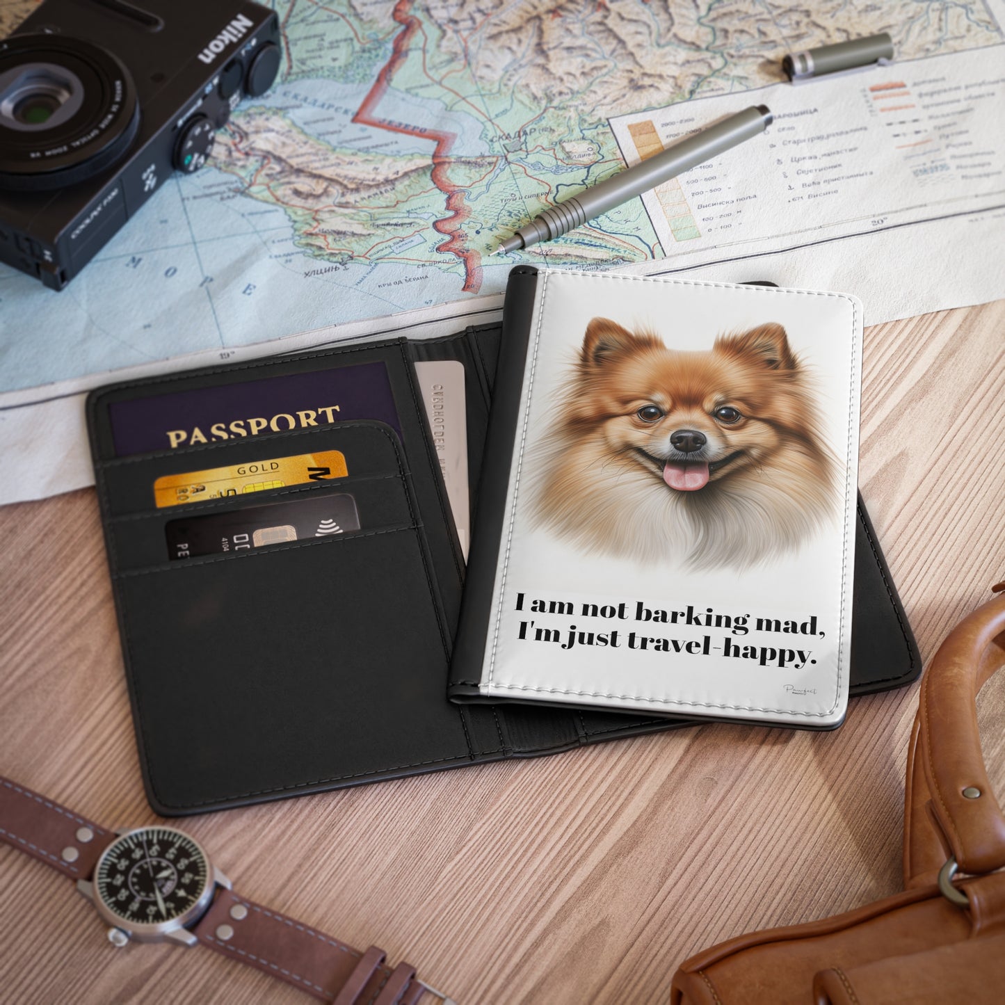 Pomeranian RFID Blocking Passport Cover