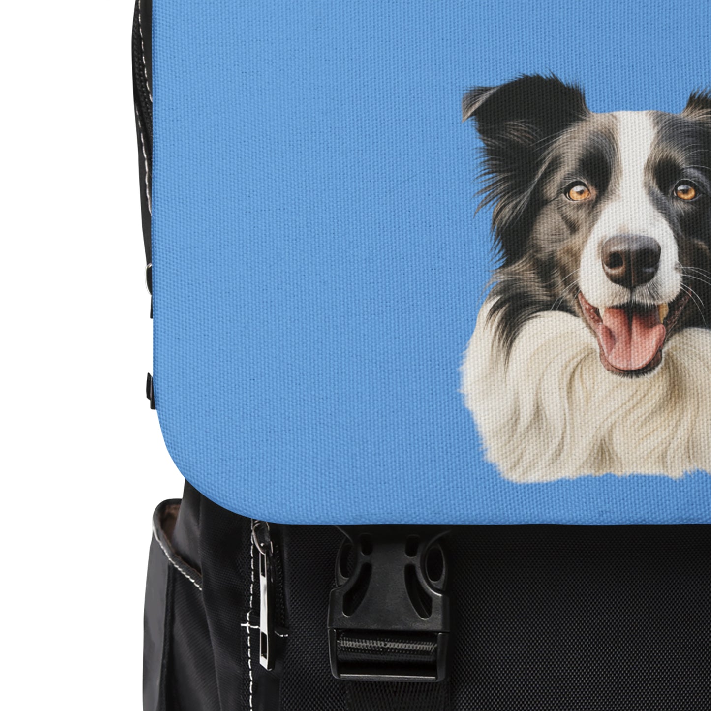 Border Collie Unisex Casual Shoulder Backpack