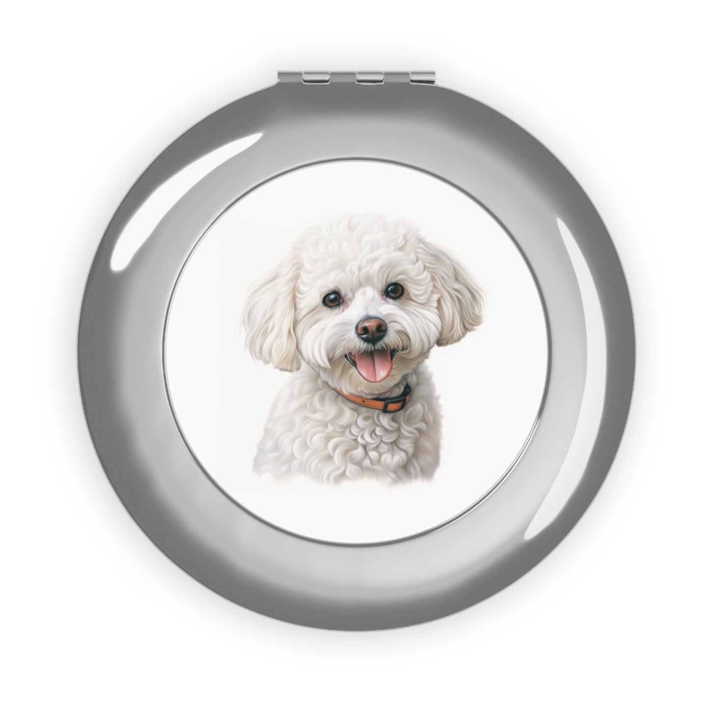 Bichon Frisé Compact Travel Mirror
