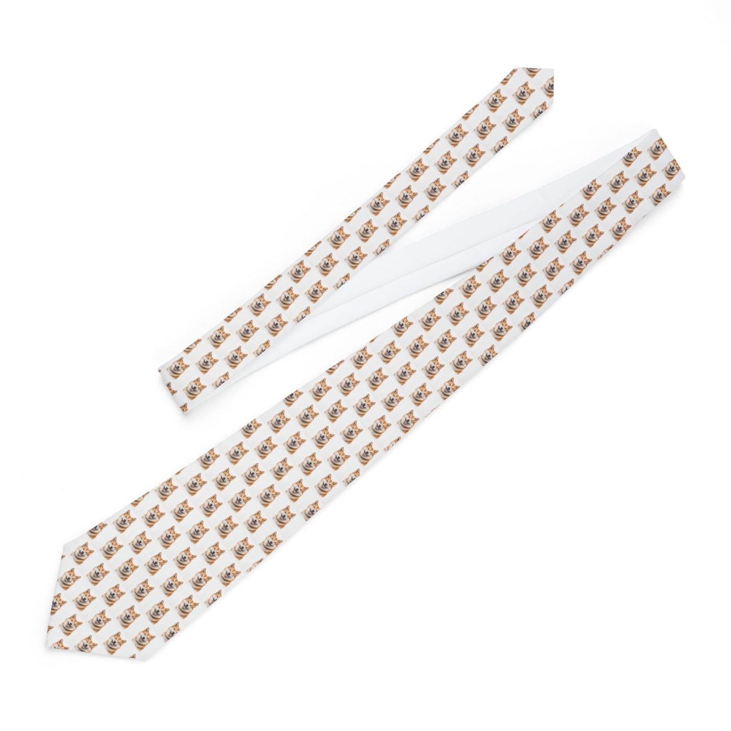 Stylish Shiba Inu Print Necktie - Perfect Gift for Animal Lovers - Personalizable