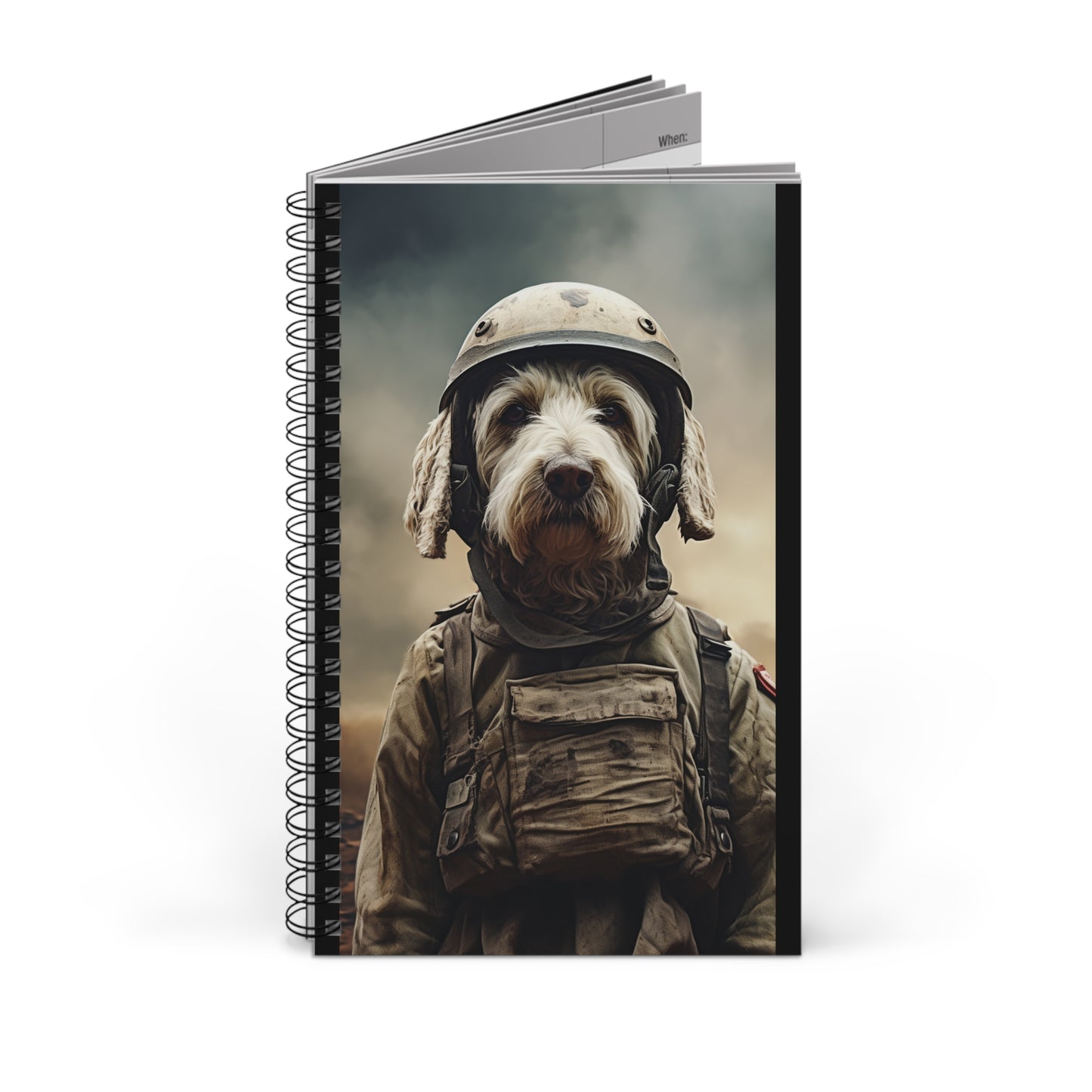 Army Dog Spiral Journal - Cute Puppy Design Notebook for Pet Lovers