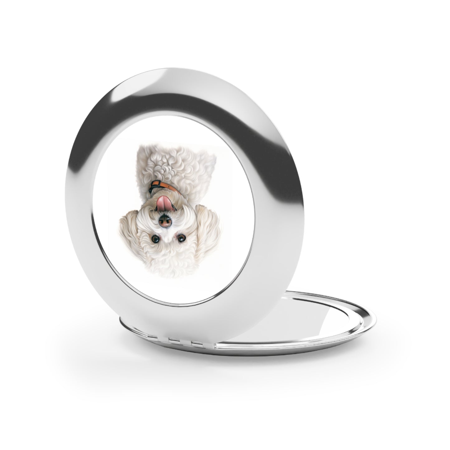 Bichon Frisé Compact Travel Mirror