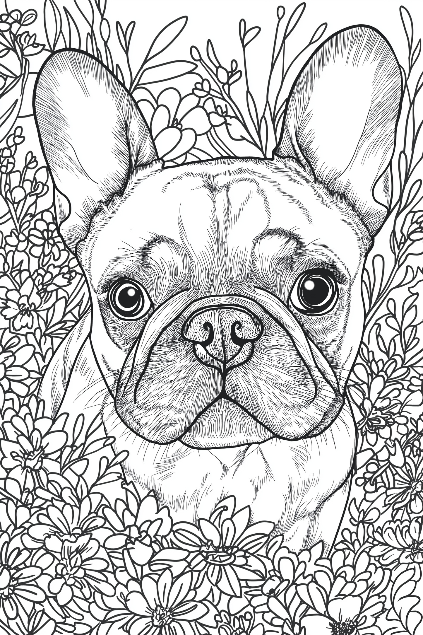 Colouring Page - French Bulldog