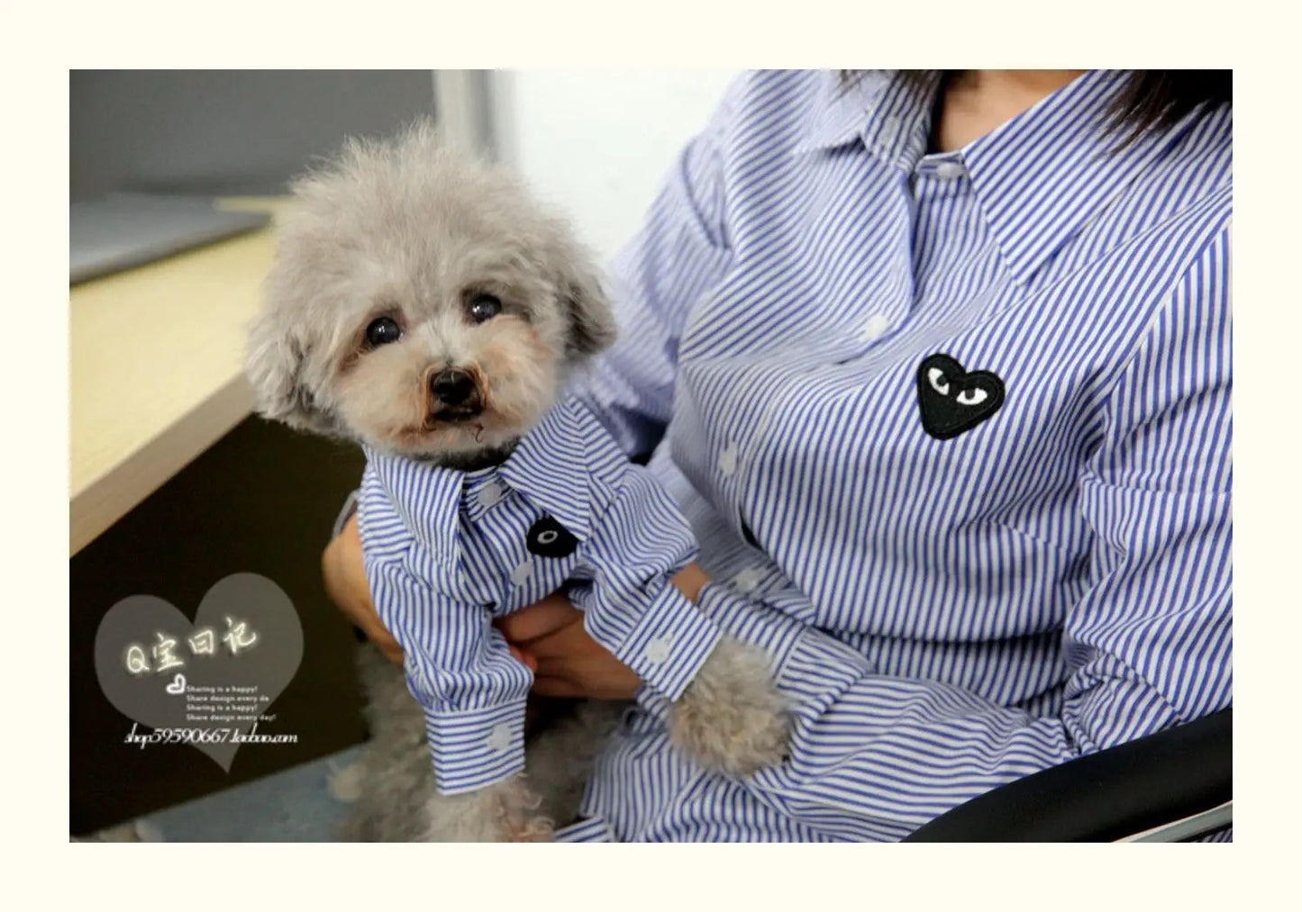 Pet and Owner Matching Dress Shirt Set