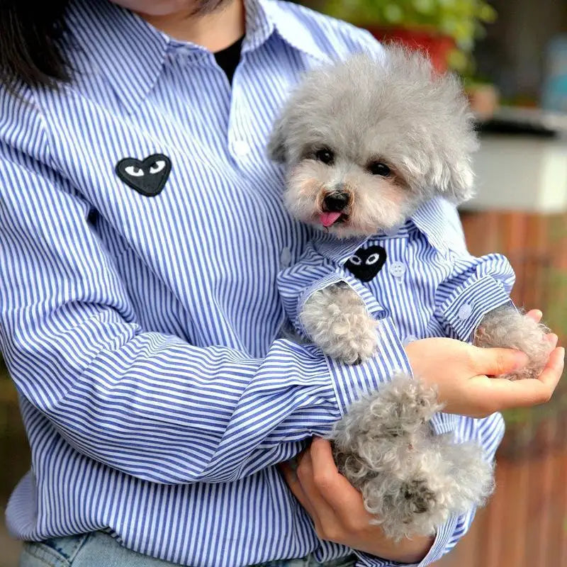 Pet and Owner Matching Dress Shirt Set