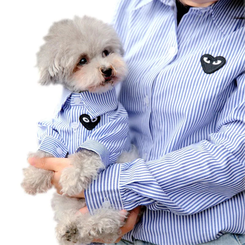 Pet and Owner Matching Dress Shirt Set