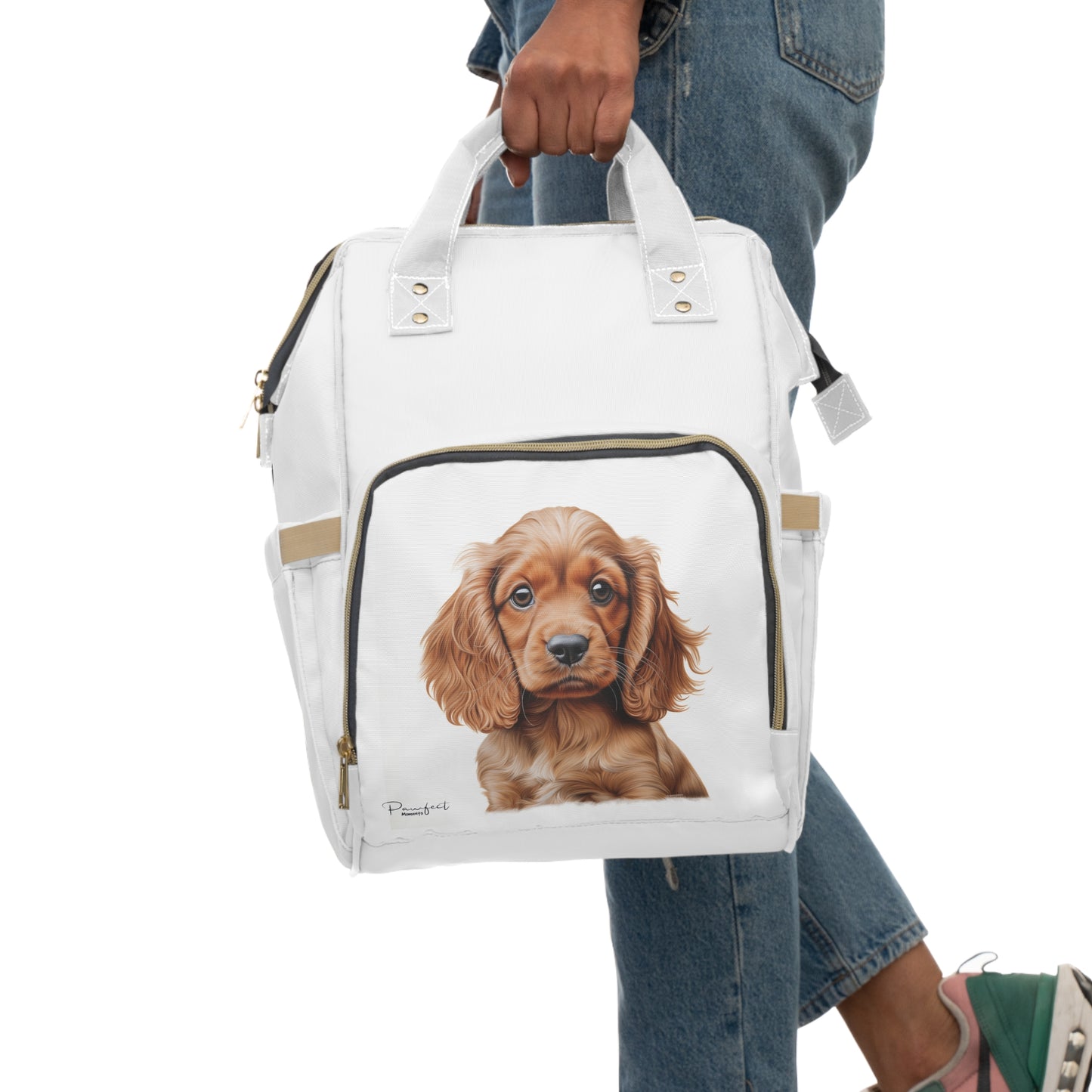 English Cocker Spaniel Multifunctional Backpack/Diaper Backpack