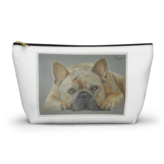 Pochette d'accessoires avec fond en T (Gris) - Bouledogue français