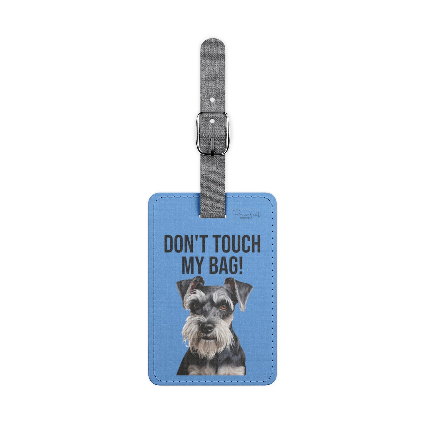 Schnauzer Saffiano Polyester Luggage Tag (scratch- and water-resistant)