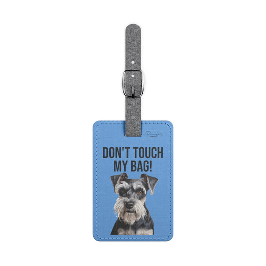 Schnauzer Saffiano Polyester Luggage Tag (scratch- and water-resistant)