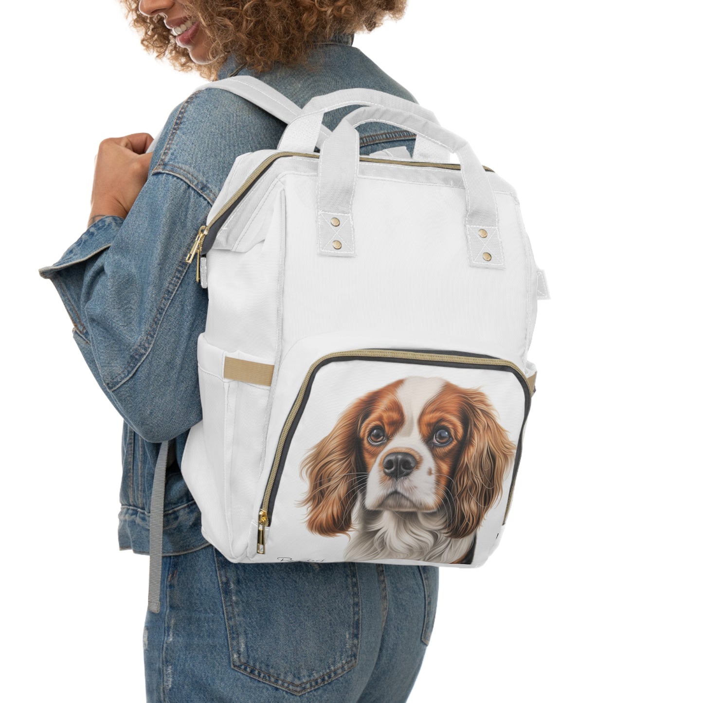Cavalier King Charles Spaniel Multifunctional Backpack/Diaper Backpack