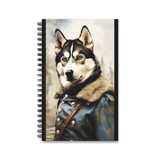 Army Dog Spiral Journal - Cute Husky Design Notebook for Pet Lovers