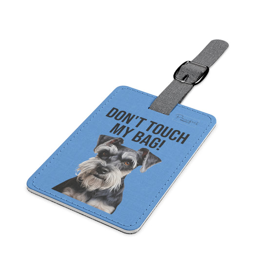 Schnauzer Saffiano Polyester Luggage Tag (scratch- and water-resistant)