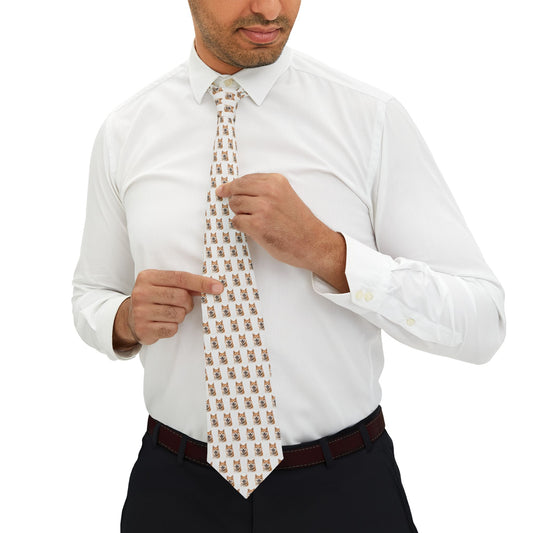 Stylish Shiba Inu Print Necktie - Perfect Gift for Animal Lovers - Personalizable
