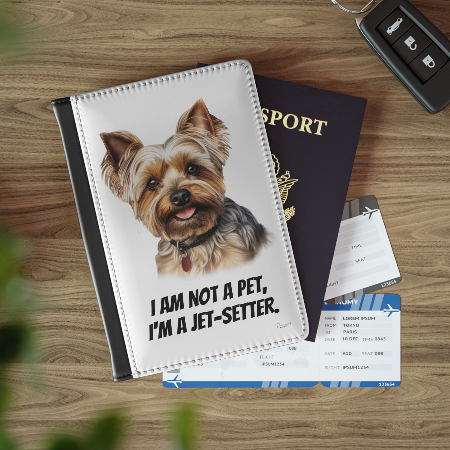 Yorkshire Terrier RFID Blocking Passport Cover
