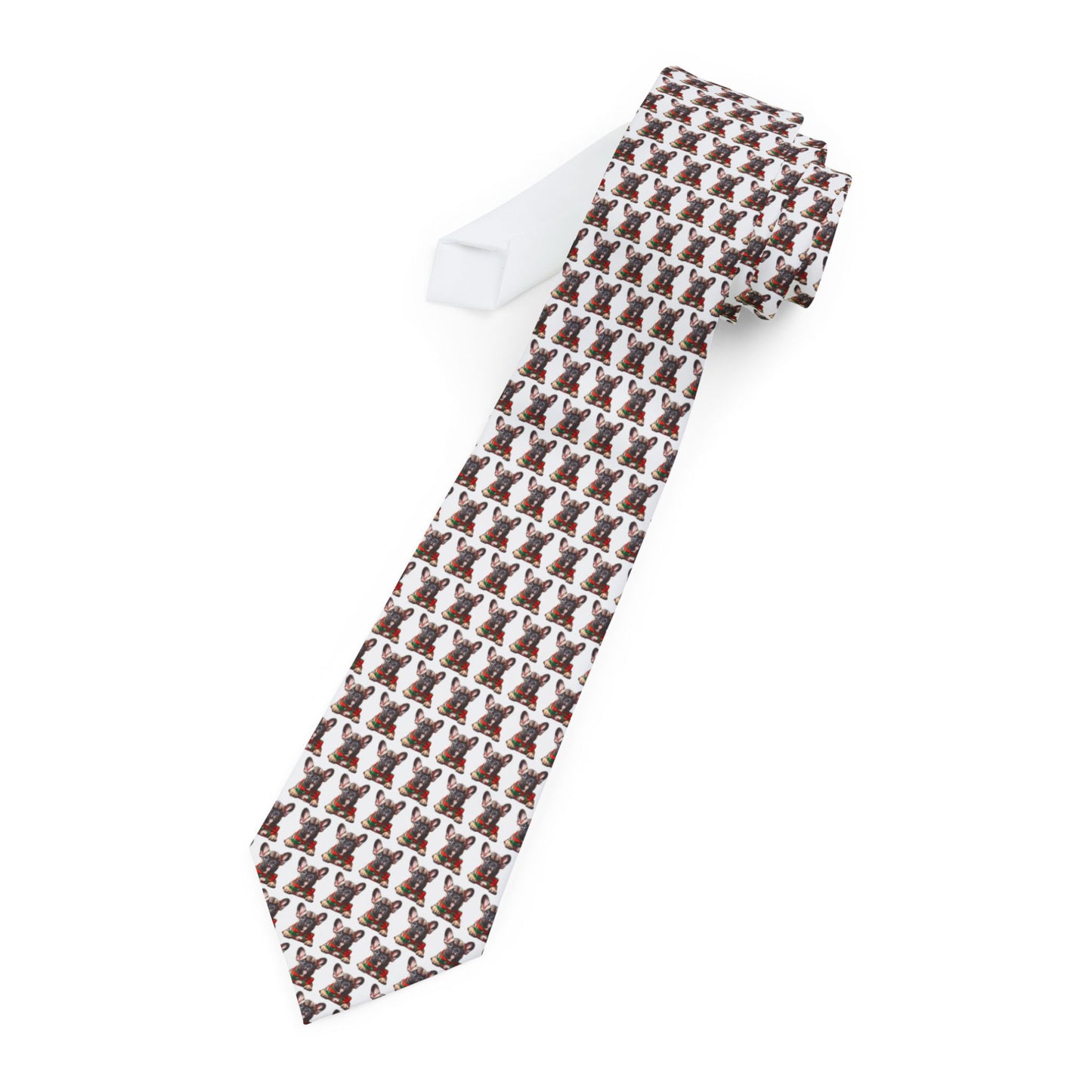Stylish French Bulldog Print Necktie - Perfect Gift for Animal Lovers - Personalizable