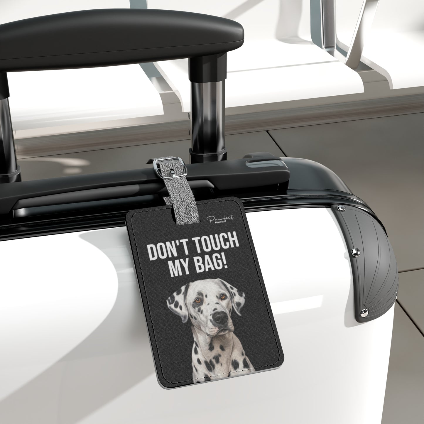 Dalmatian Saffiano Polyester Luggage Tag (scratch- and water-resistant)