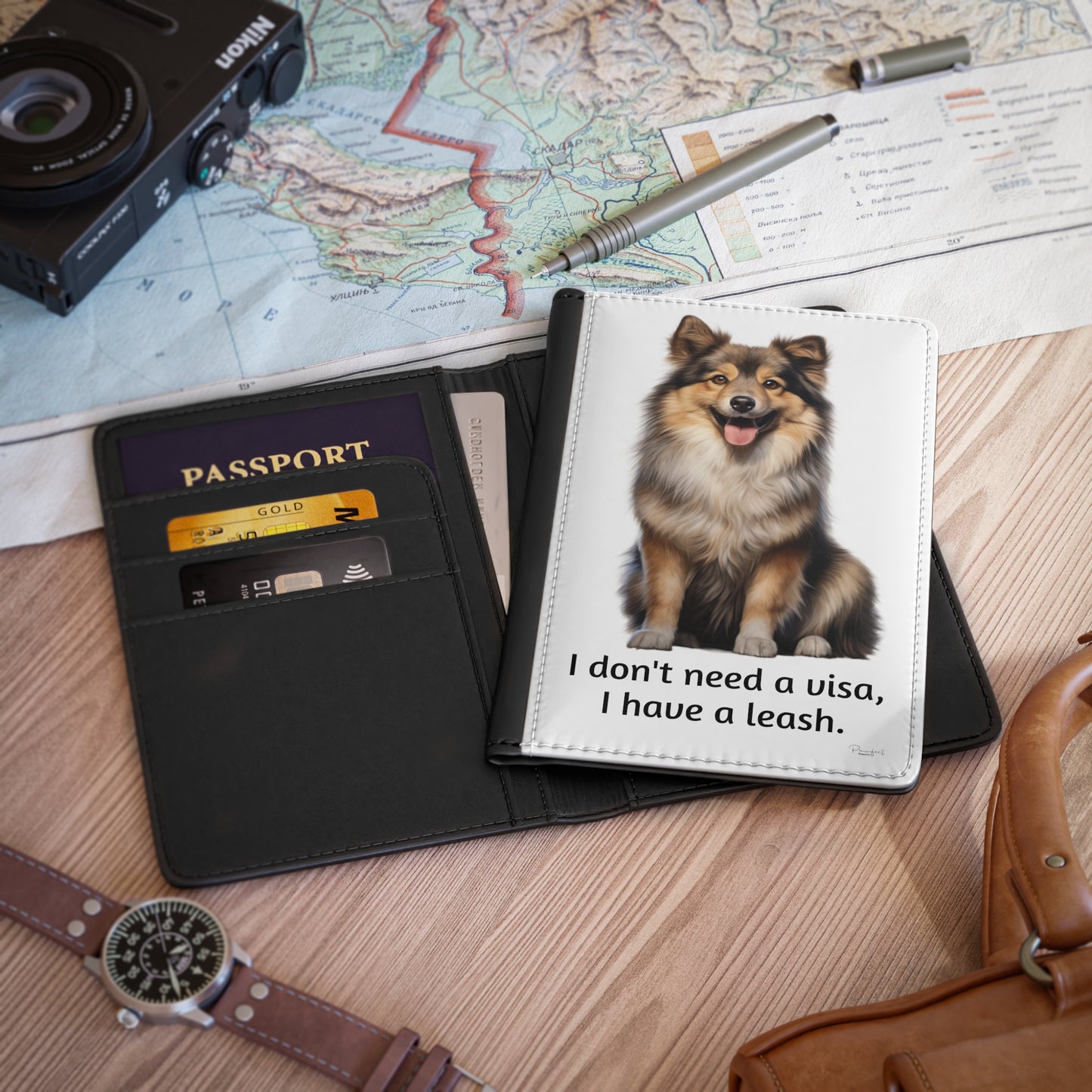Finnish Lapphund RFID Blocking Passport Cover