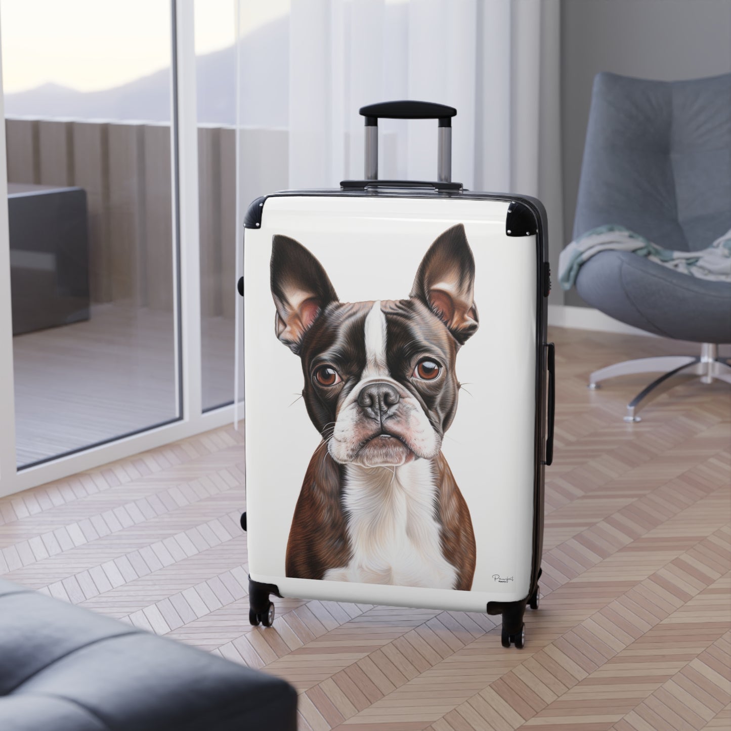 Boxer Terrier Suitcase