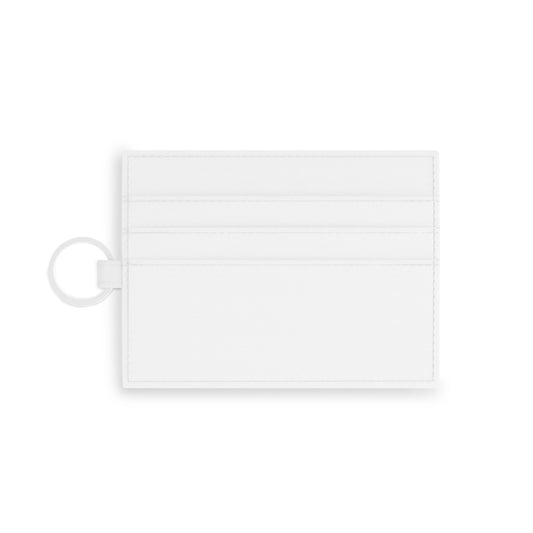Poodle Saffiano Leather Card Holder with Keyring (scratch-and water-resistant)