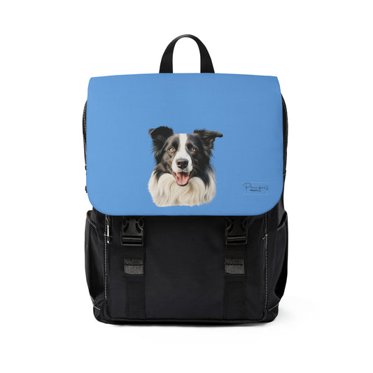 Border Collie Unisex Casual Shoulder Backpack