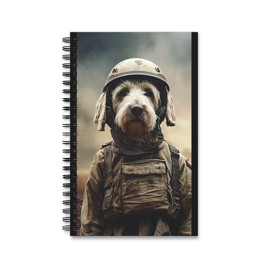 Army Dog Spiral Journal - Cute Puppy Design Notebook for Pet Lovers