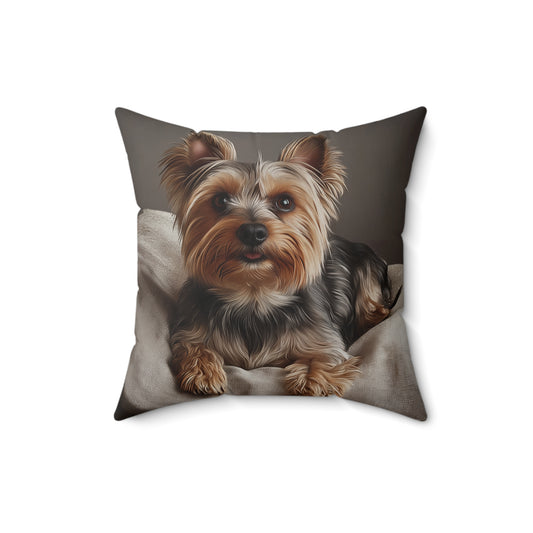 Yorkshire Terrier Decorative Pillow - Personalizable Cozy Home Accent for Dog Lovers