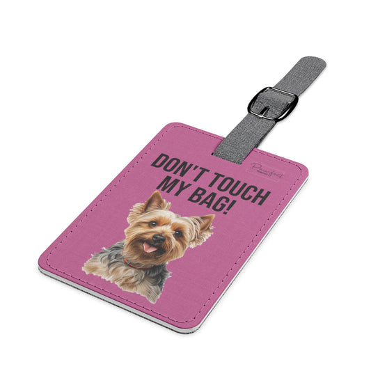 Yorkshire Terrier Saffiano Polyester Luggage Tag (scratch- and water-resistant)