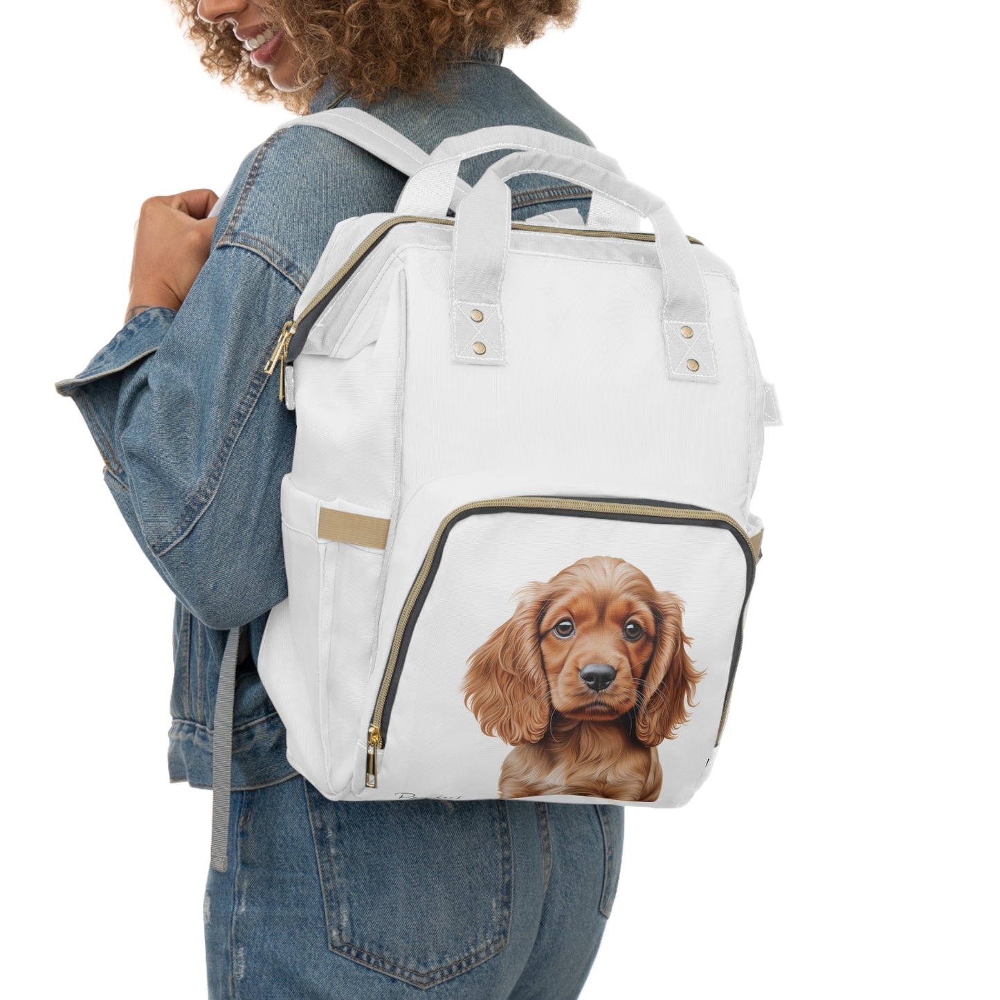 English Cocker Spaniel Multifunctional Backpack/Diaper Backpack