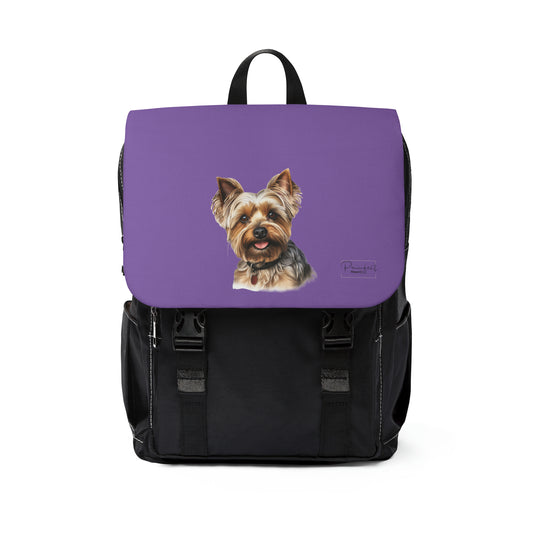 Yorkshire Terrier Unisex Casual Shoulder Backpack