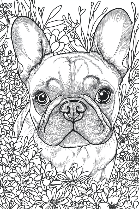 Colouring Page - French Bulldog