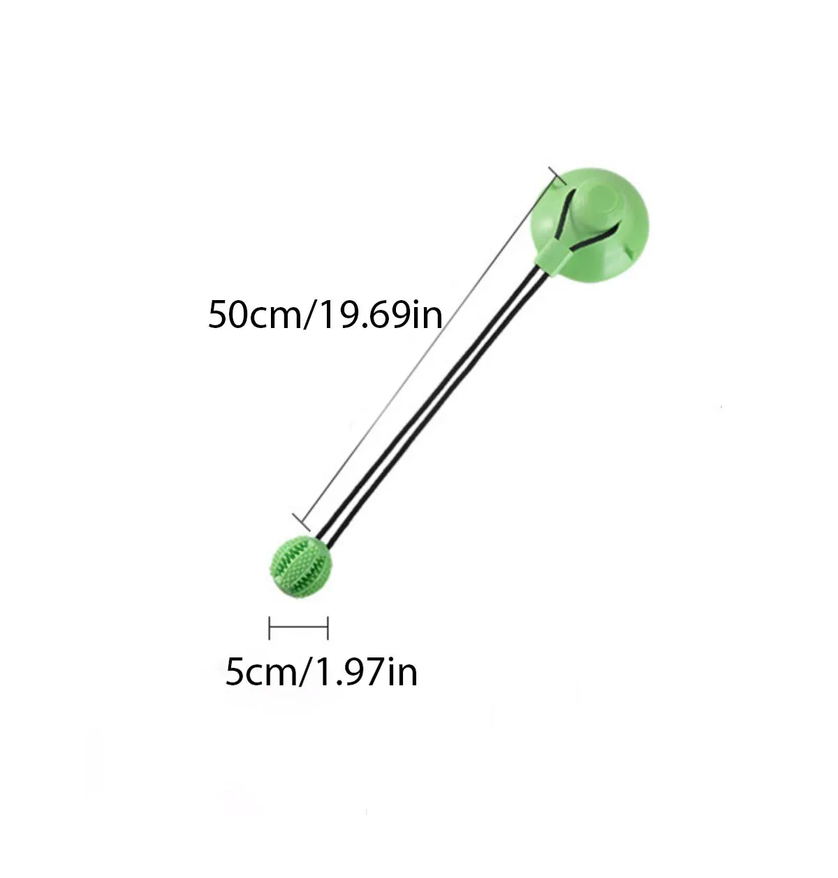 Treat Dispenser Ball with Tug-of-war Suction Cup (3 in 1)