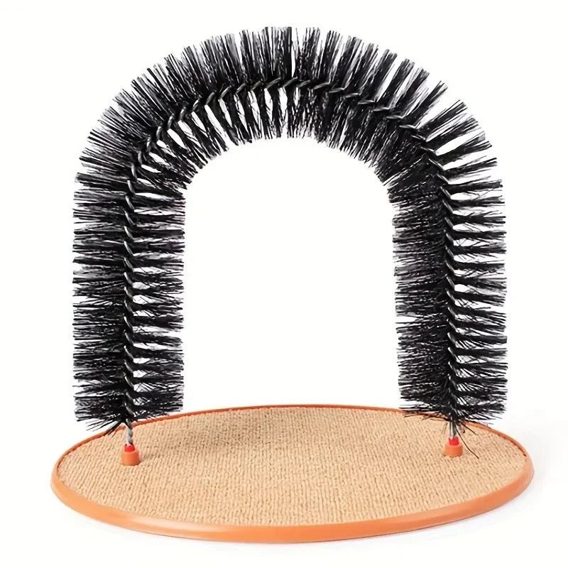 Feline Self Grooming/Massage Arch with Scratching Pad