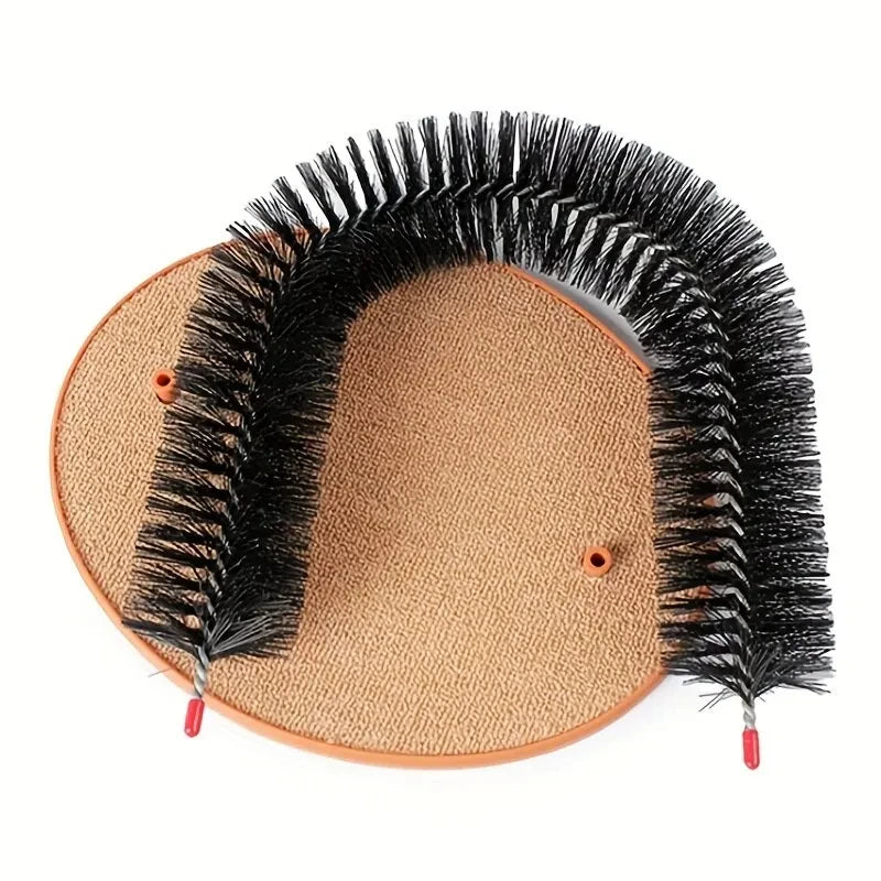 Feline Self Grooming/Massage Arch with Scratching Pad
