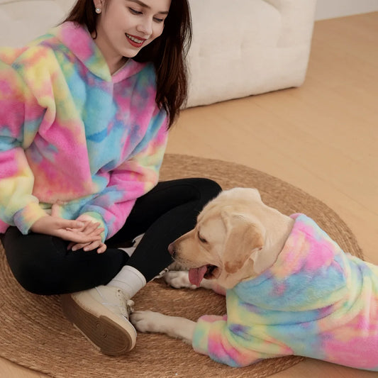Unicorn Tie Dye Fleece Matching Set