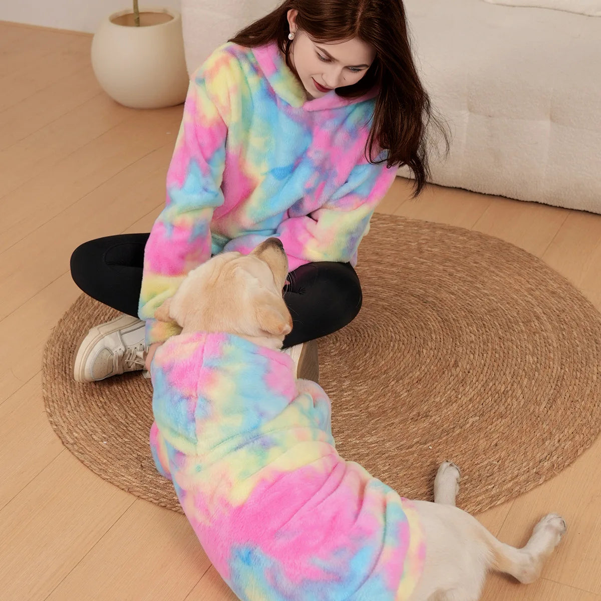 Unicorn Tie Dye Fleece Matching Set