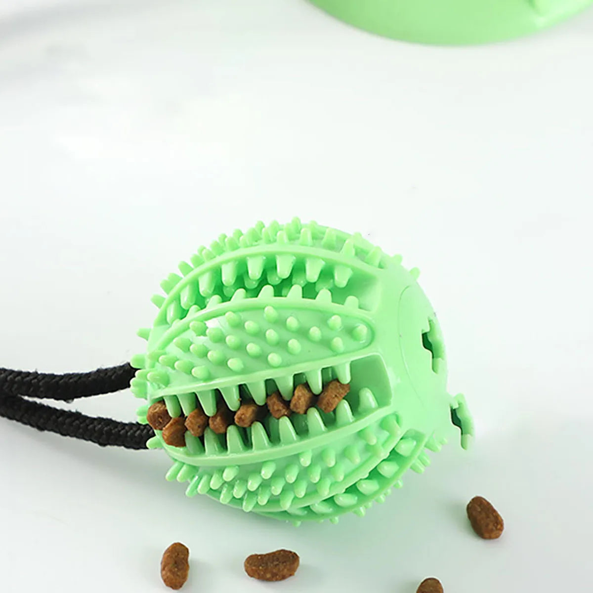 Treat Dispenser Ball with Tug-of-war Suction Cup (3 in 1)