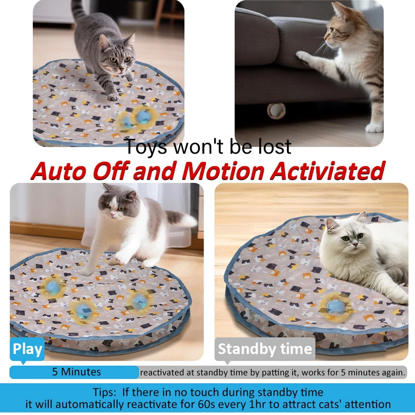 Rechargeable Interactive and Motion Activated Toy for Cats